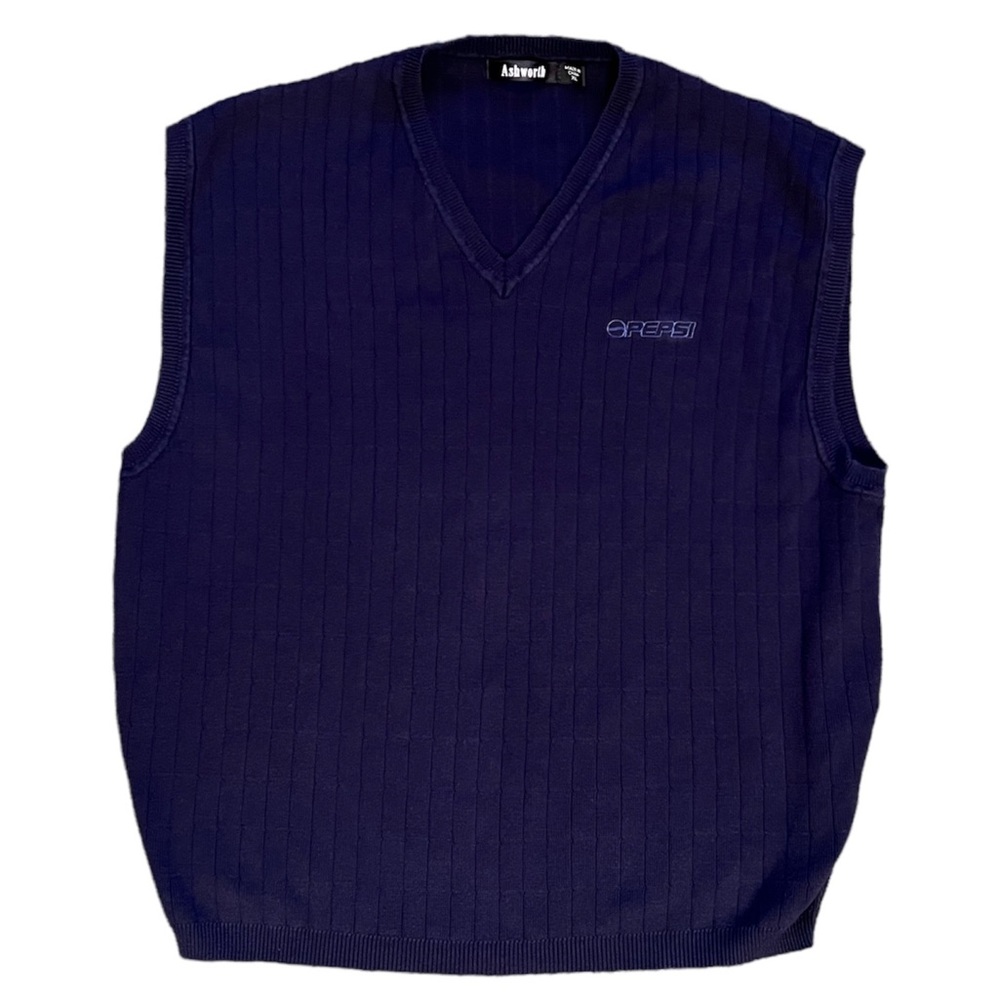 Men’s Navy Old School Pepsi Sweater Vest